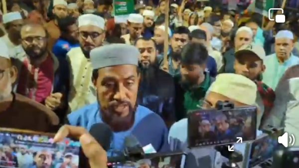 Jamaat Arranges A Rally At Kawran Bazar At Night